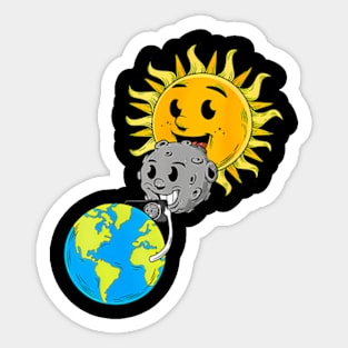 2024 Total Solar Eclipse Eh Moon Sun ny Sticker